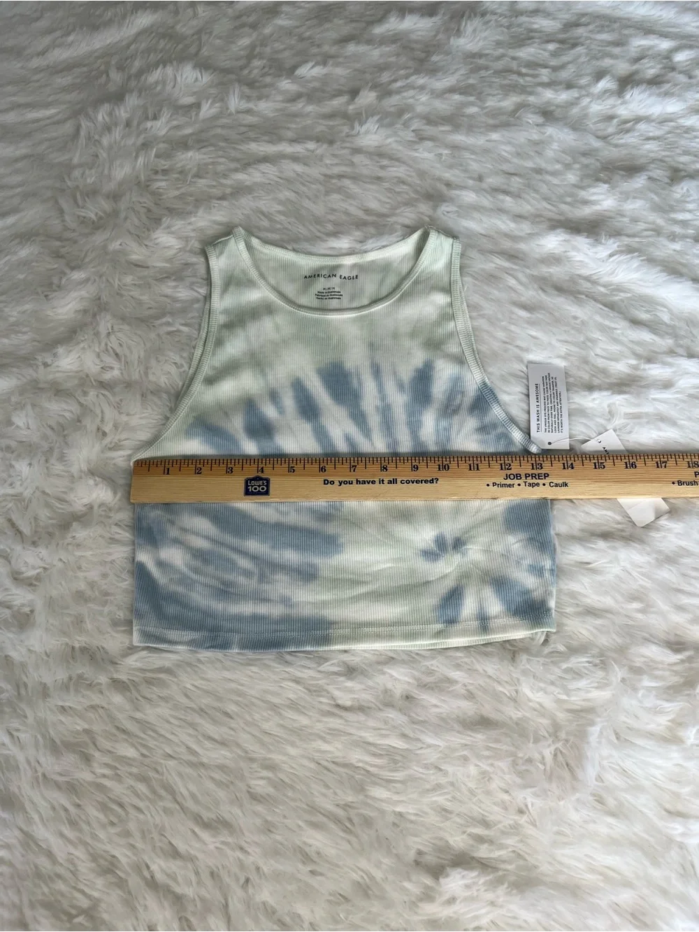 American Eagle High-Neck Crop Tank Top In Tie Dye Size Medium NWT